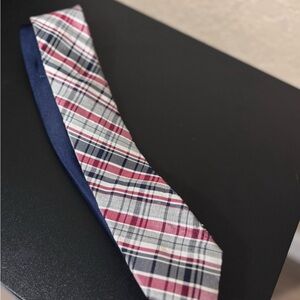 Tommy Hilfiger Plaid Tie in Red, Blue, and White